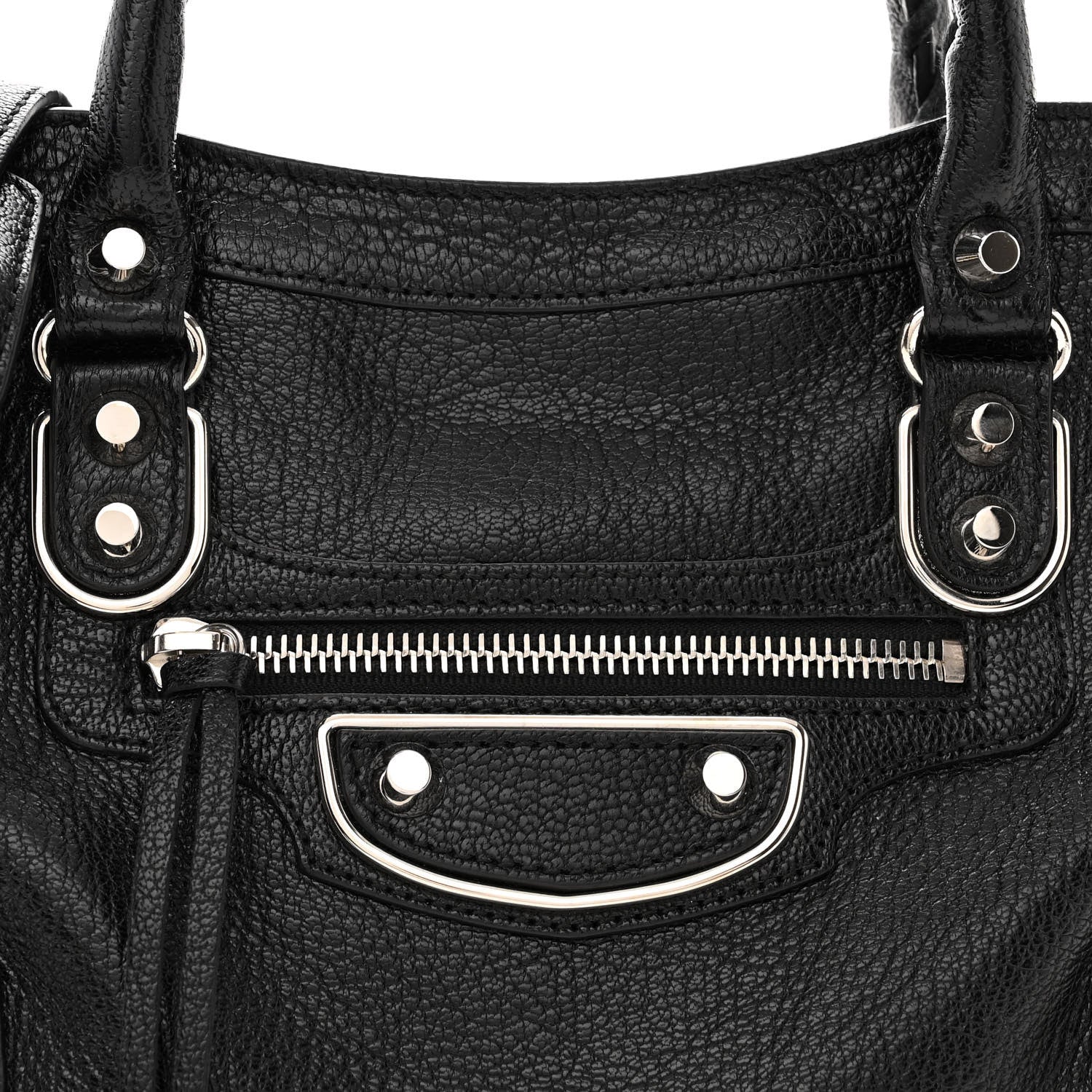 Balenciaga Chevre Silver Metallic Edge Hardware S City Black 8 of 11