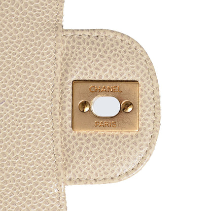 Chanel Caviar Quilted Medium Double Flap Beige Clair 8 of 8