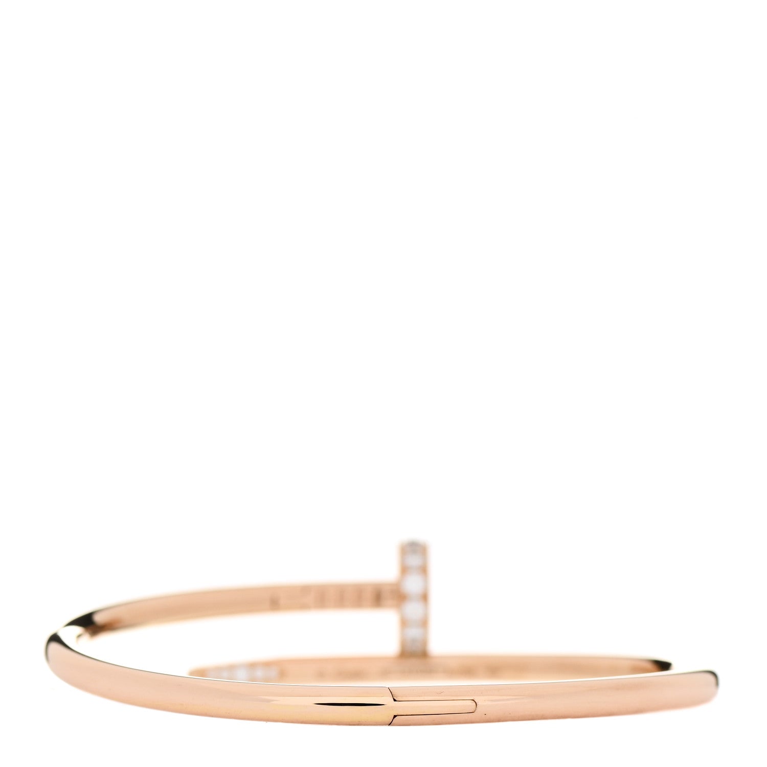Cartier 18K Pink Gold Diamond Juste Un Clou Bracelet 16 2 of 3