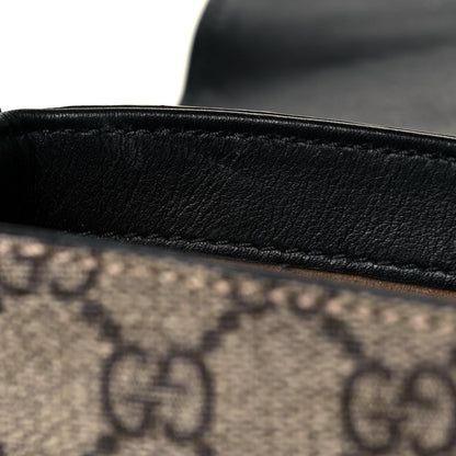 Gucci GG Supreme Monogram Web Medium Padlock Messenger Shoulder Bag Black 14 of 19