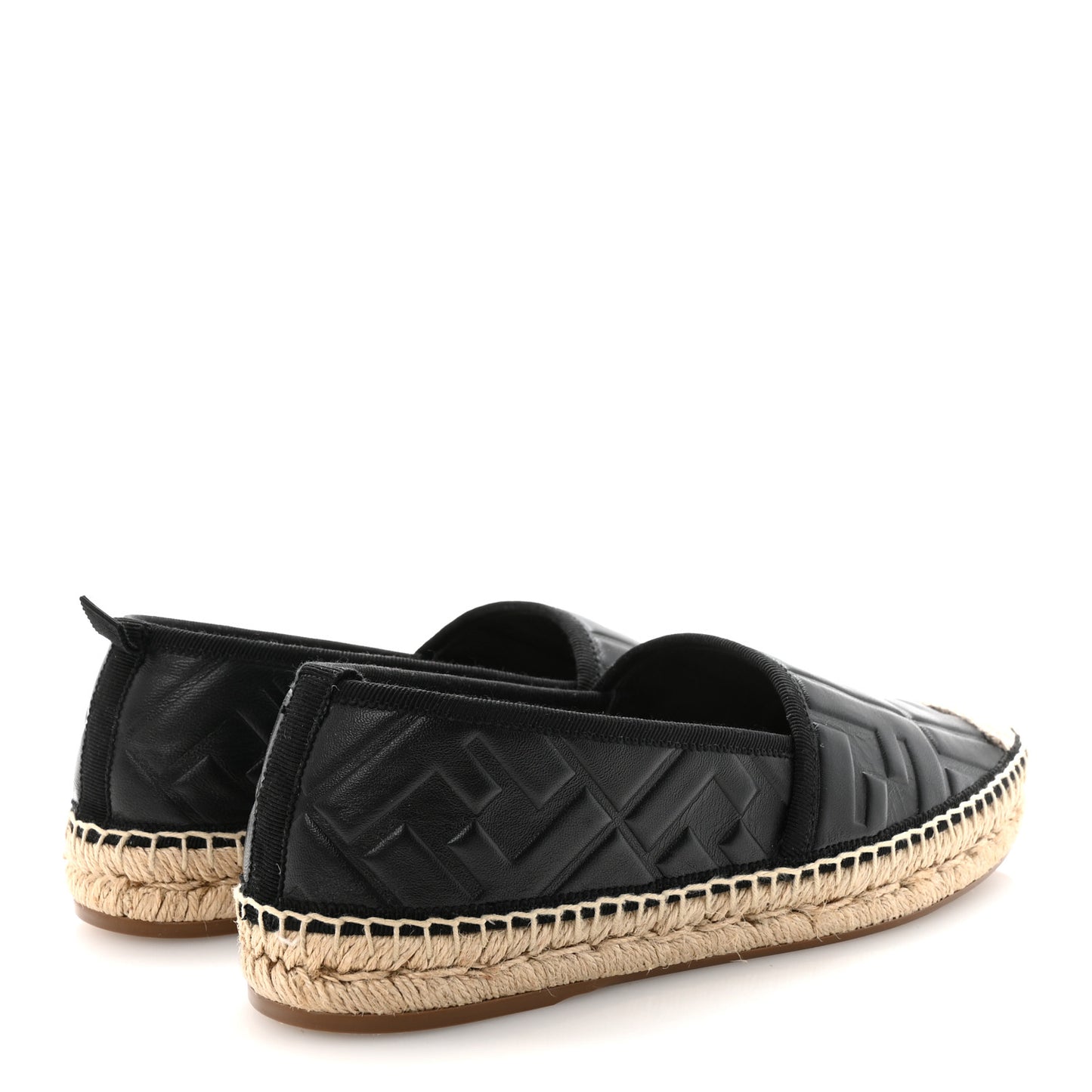Nappa FF Embossed Espadrilles 38 Black