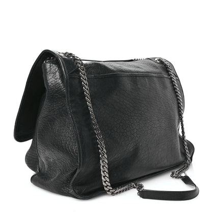 Saint Laurent Grained Lambskin Monogram Oversized Niki Chain Satchel Black 3 of 12