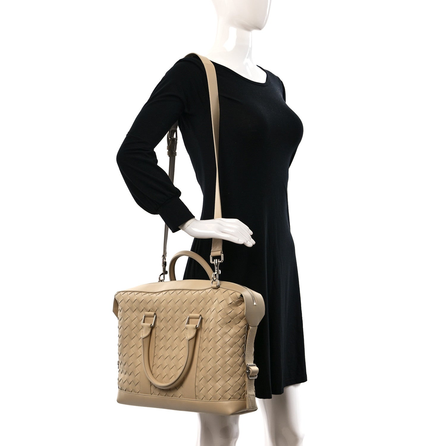 Bottega Veneta Nappa Intrecciato Briefcase Porridge 3 of 8
