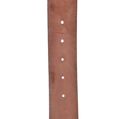 Gucci GG Supreme Monogram Selleria Calfskin Interlocking G 40mm Belt 90 36 Beige Ebony Cocoa 5 of 6