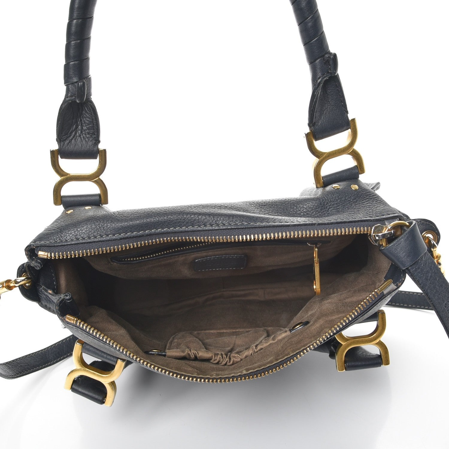 Chloe Calfskin Small Marcie Satchel Teal 6 of 9