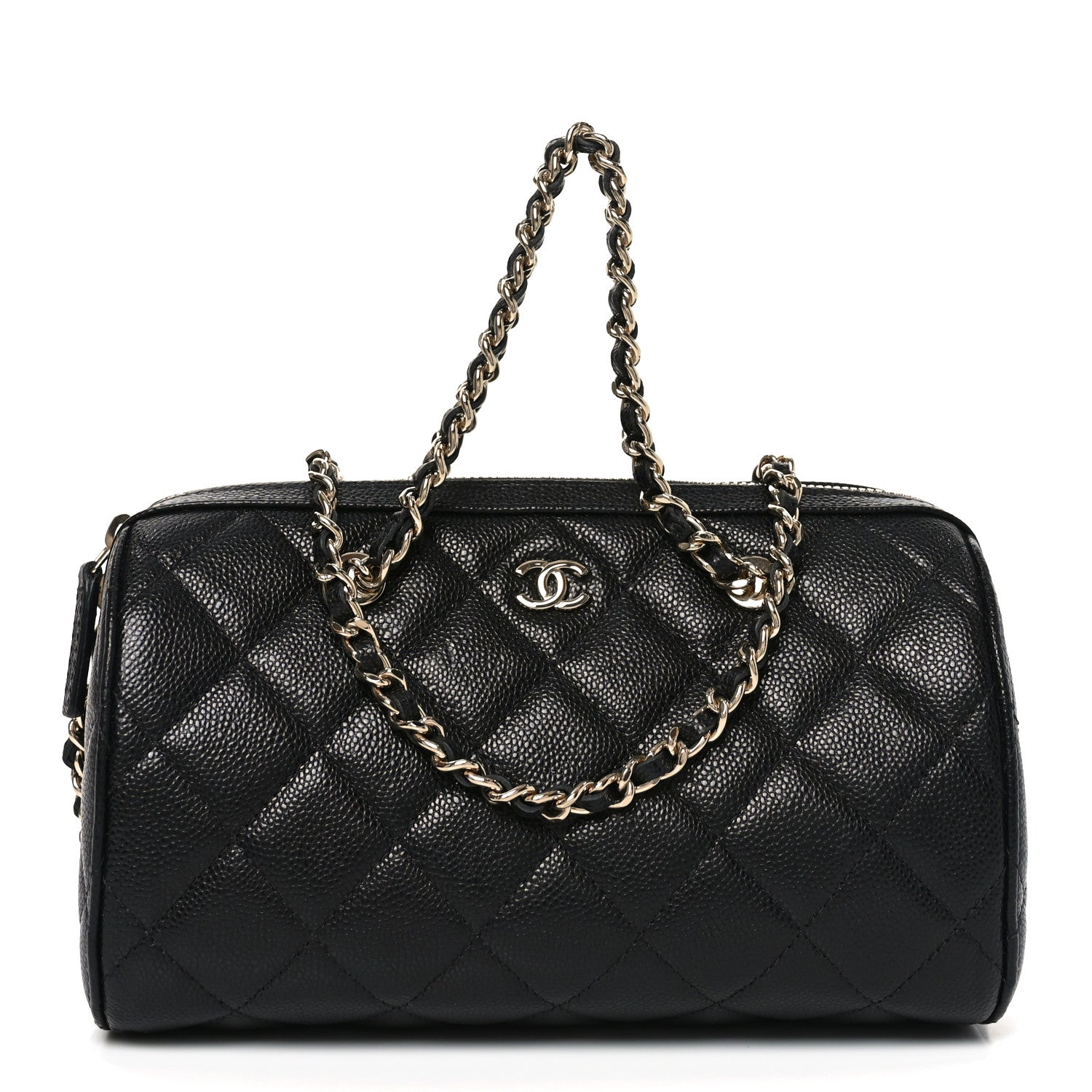 Chanel Caviar Quilted Barrel Clutch With Chain Black 1 of 10