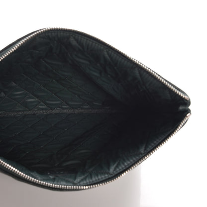Chanel Woven Lambskin Quilted Medium Cosmetic Case Green 5 of 8