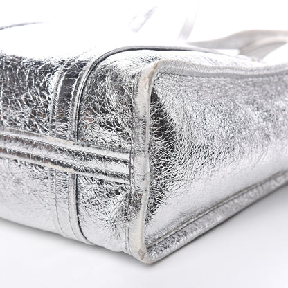 Balenciaga Metallic Calfskin S Bazar Shopper Tote Silver Hardware 9 of 16