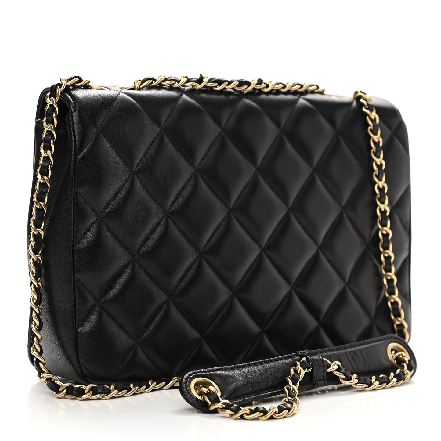 Lambskin Quilted Small Diamond CC Flap Black