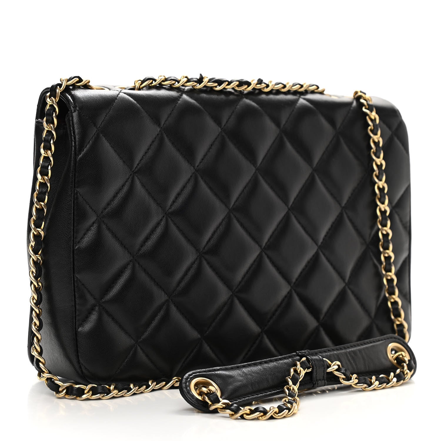 Chanel Lambskin Quilted Small Diamond CC Flap Black 2 of 10