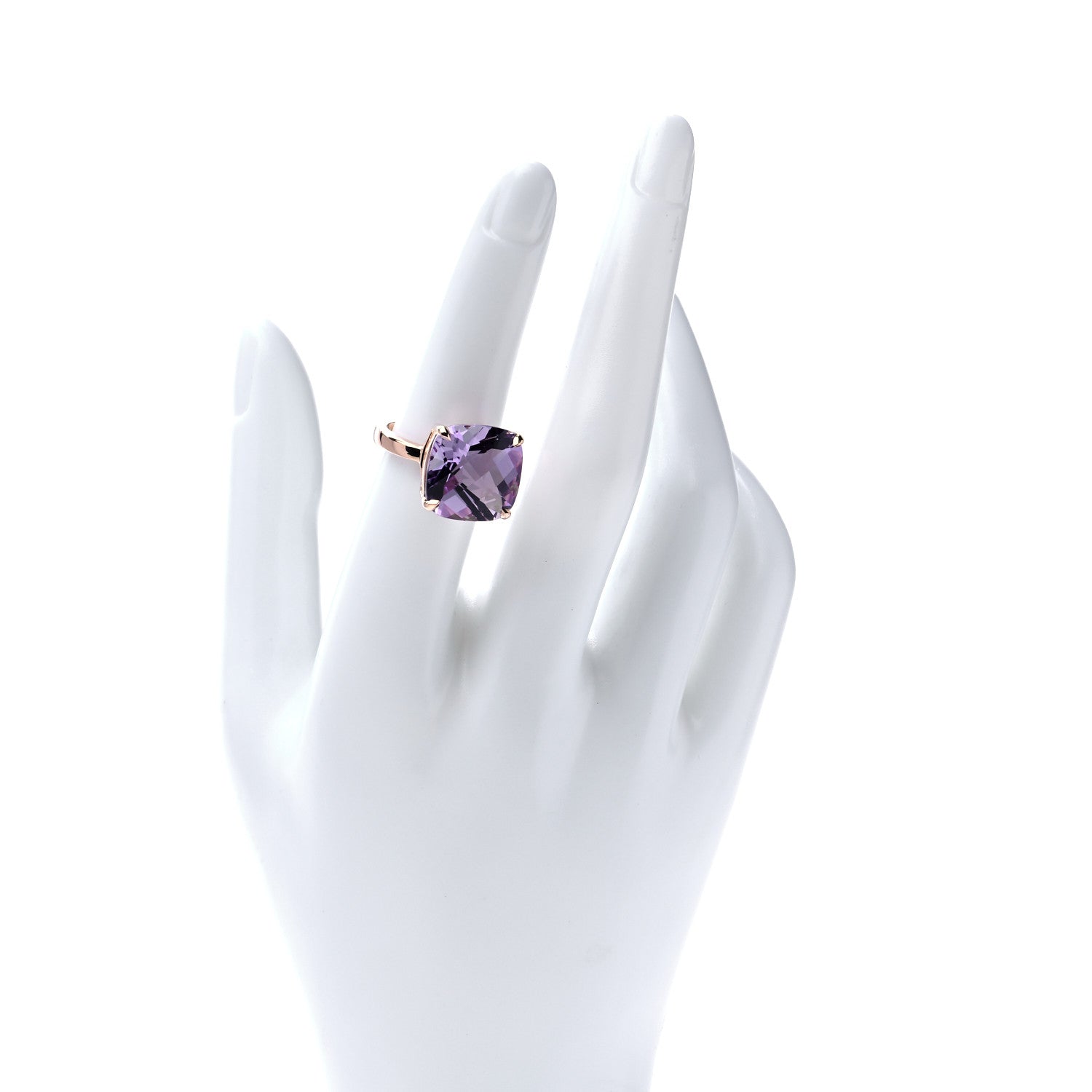 Tiffany 18K Rose Gold Amethyst Sparklers Cocktail Ring 52 6 2 of 8
