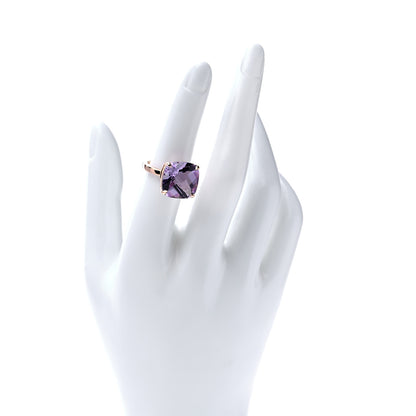 Tiffany 18K Rose Gold Amethyst Sparklers Cocktail Ring 52 6 2 of 8