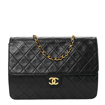 Chanel Lambskin Quilted Small Single Flap Black 1 of 13
