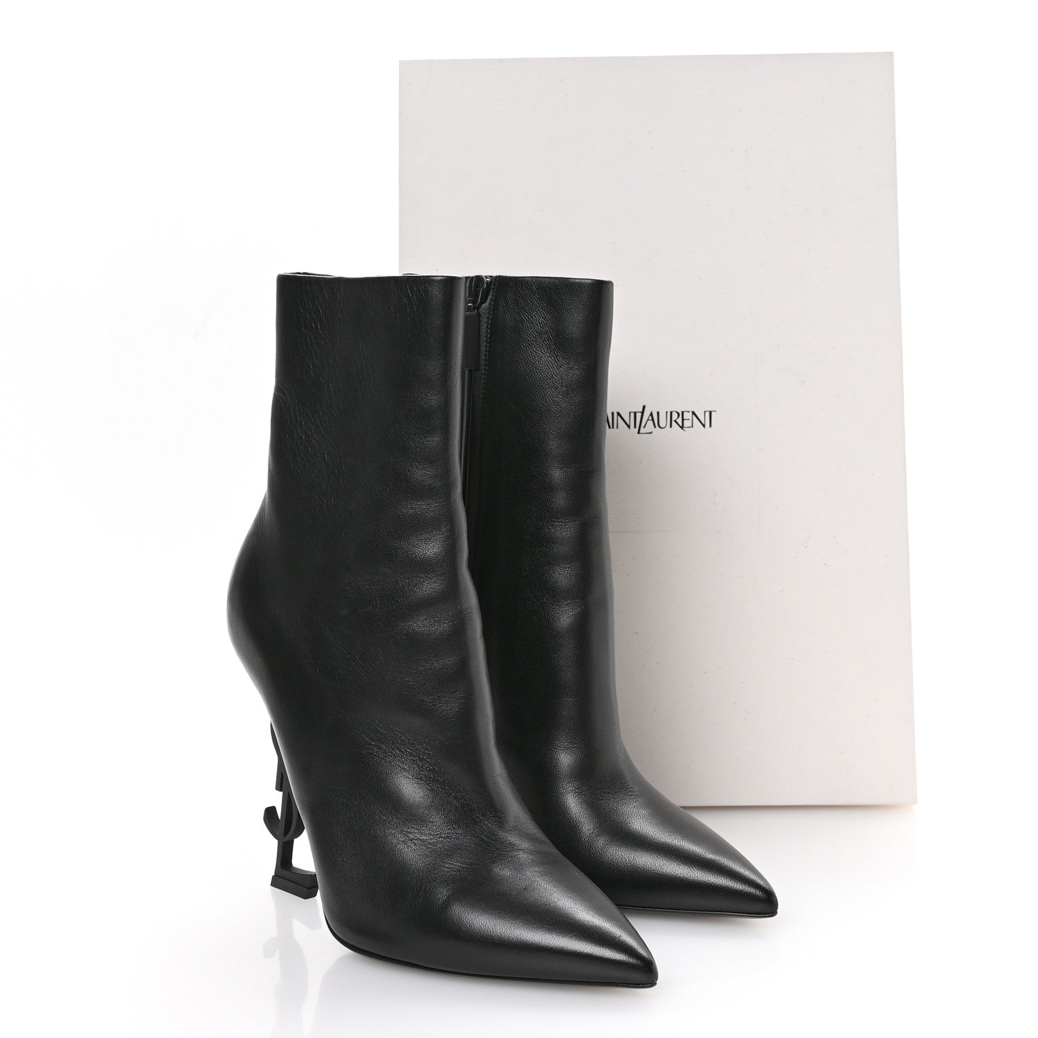 Saint Laurent Calfskin Opyum Ankle Boots 40 Black 9 of 9