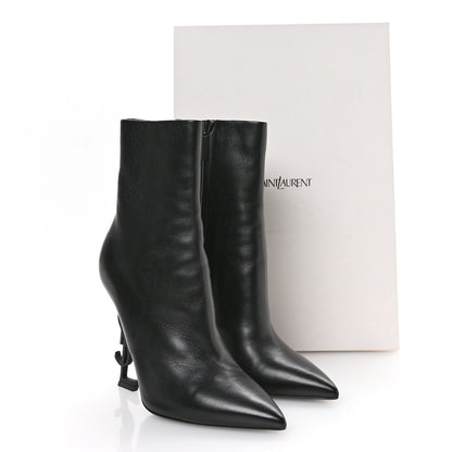 Saint Laurent Calfskin Opyum Ankle Boots 40 Black 9 of 9