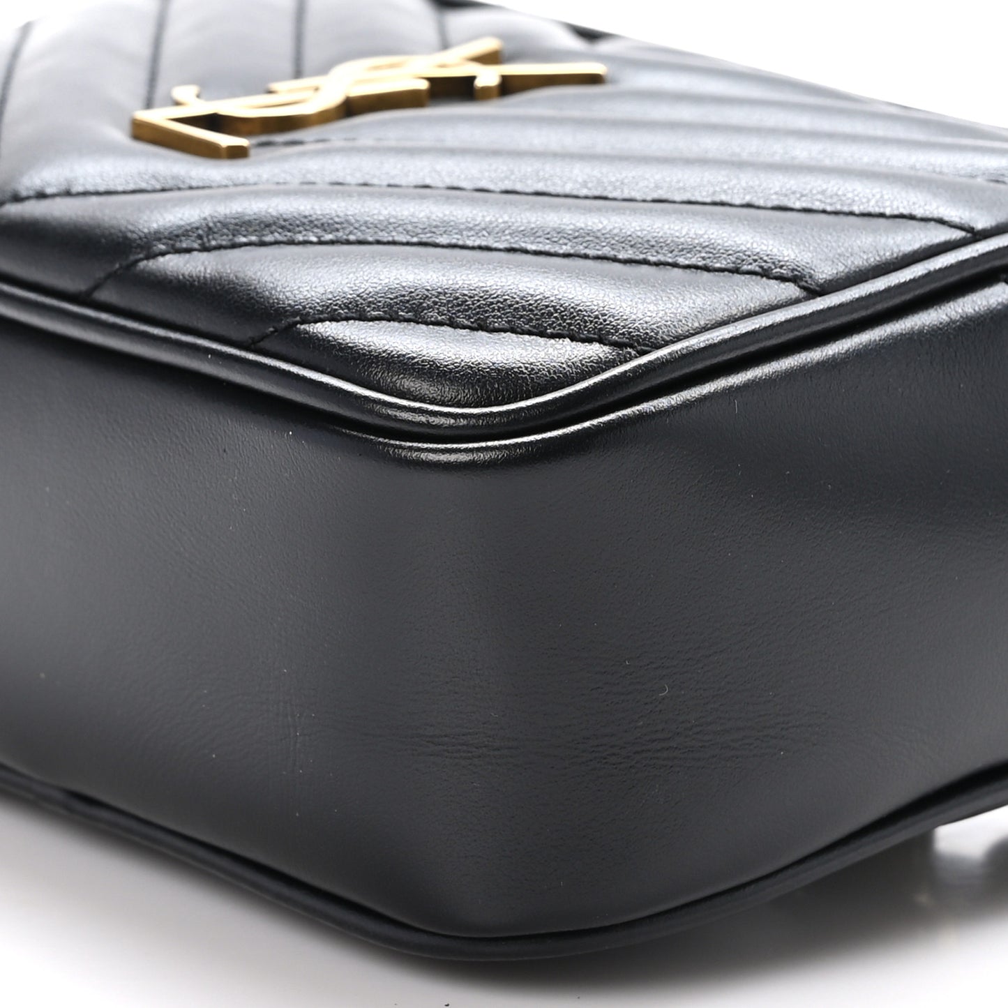 Calfskin Matelasse Monogram Lou Belt Bag Black