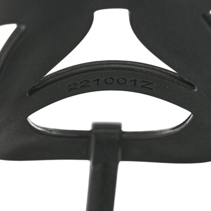 Hermes Rubber Womens Egerie Sandals 38 Black 6 of 9