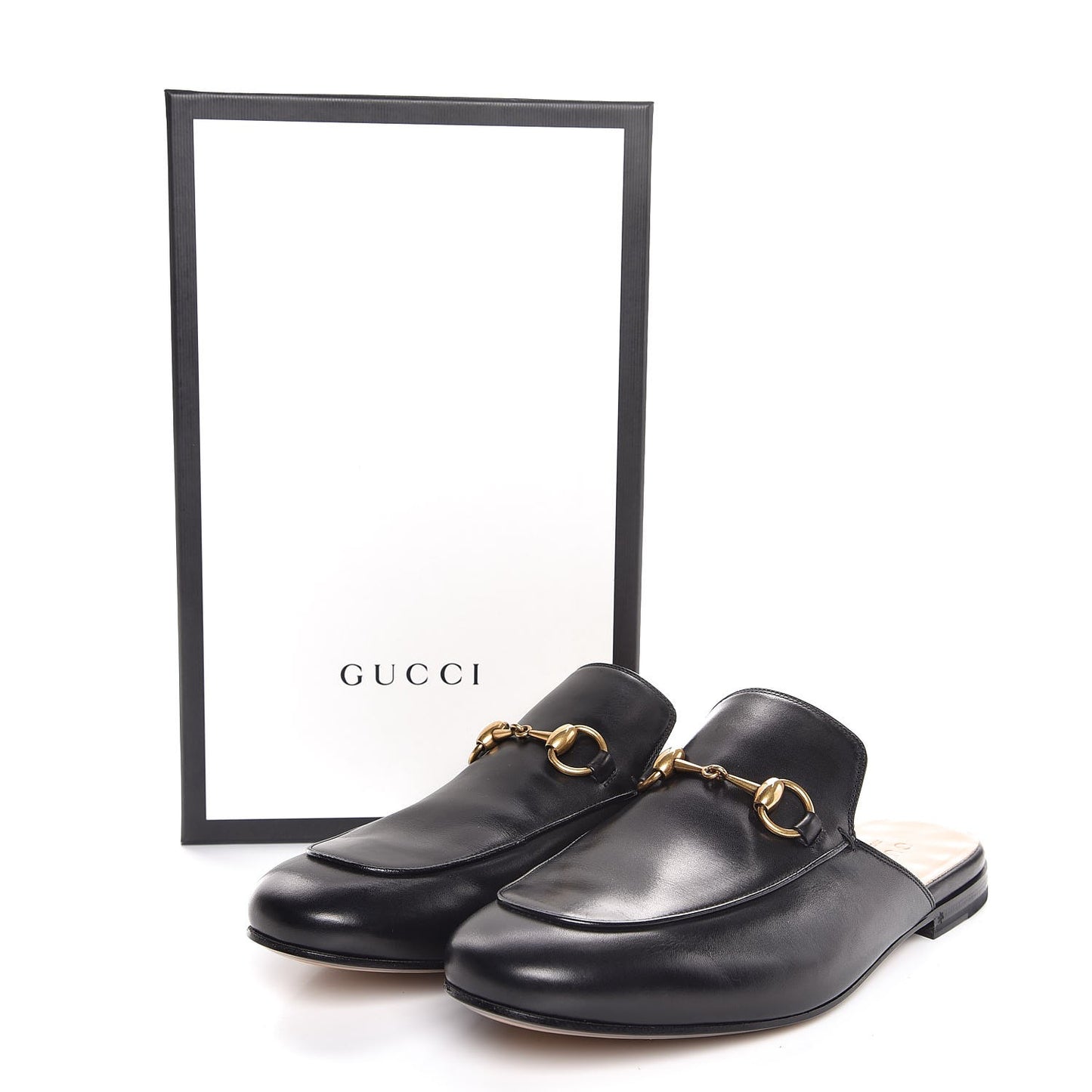 Calfskin Mens Princetown Slippers 6 Black