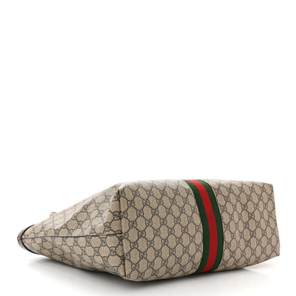 Gucci GG Supreme Monogram Medium Ophidia Shopping Tote Brown 4 of 10