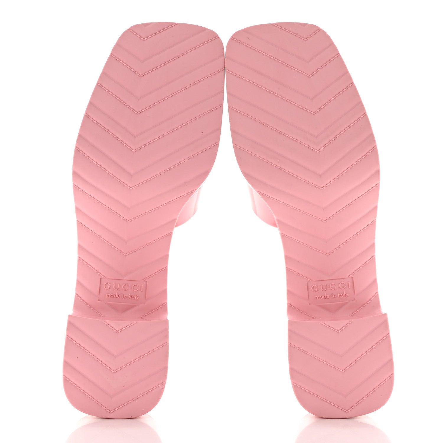 Gucci Rubber Gucci Logo Womens Platform 20/60mm Slide Sandals 37 Wild Rose 5 of 9