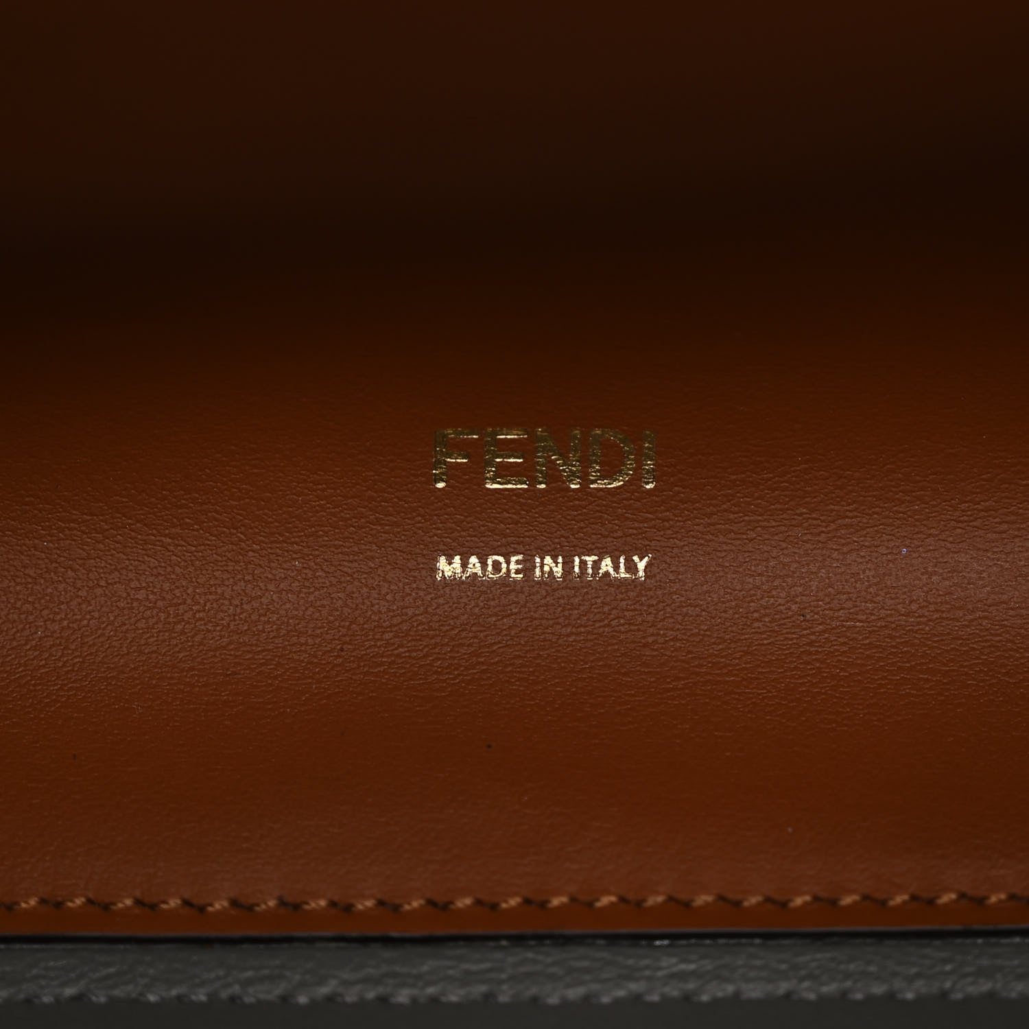 Fendi Vitello Seta Century Small Peekaboo X-Tote White Brandy 6 of 11
