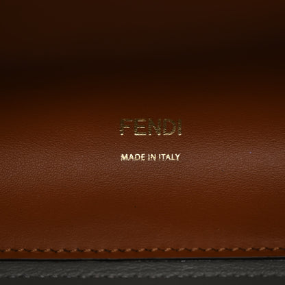 Fendi Vitello Seta Century Small Peekaboo X-Tote White Brandy 6 of 11