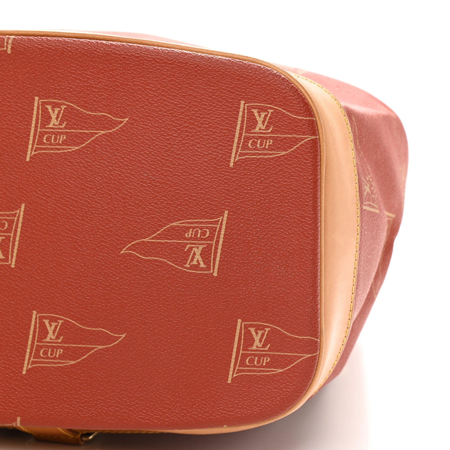 Louis Vuitton Canvas Americas Cup 1995 Saint Tropez Drawstring Bag Red 8 of 13