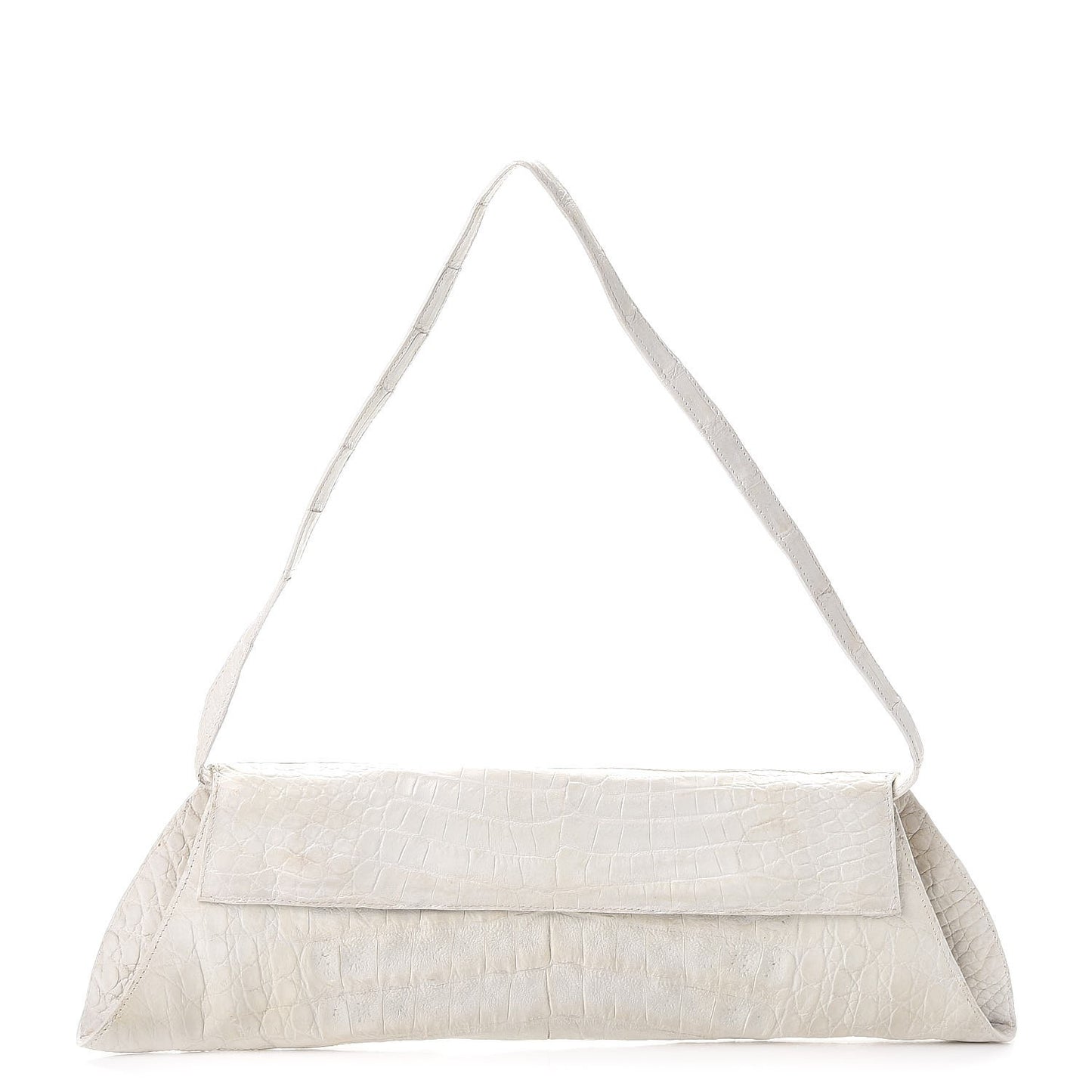 Crocodile Clutch White
