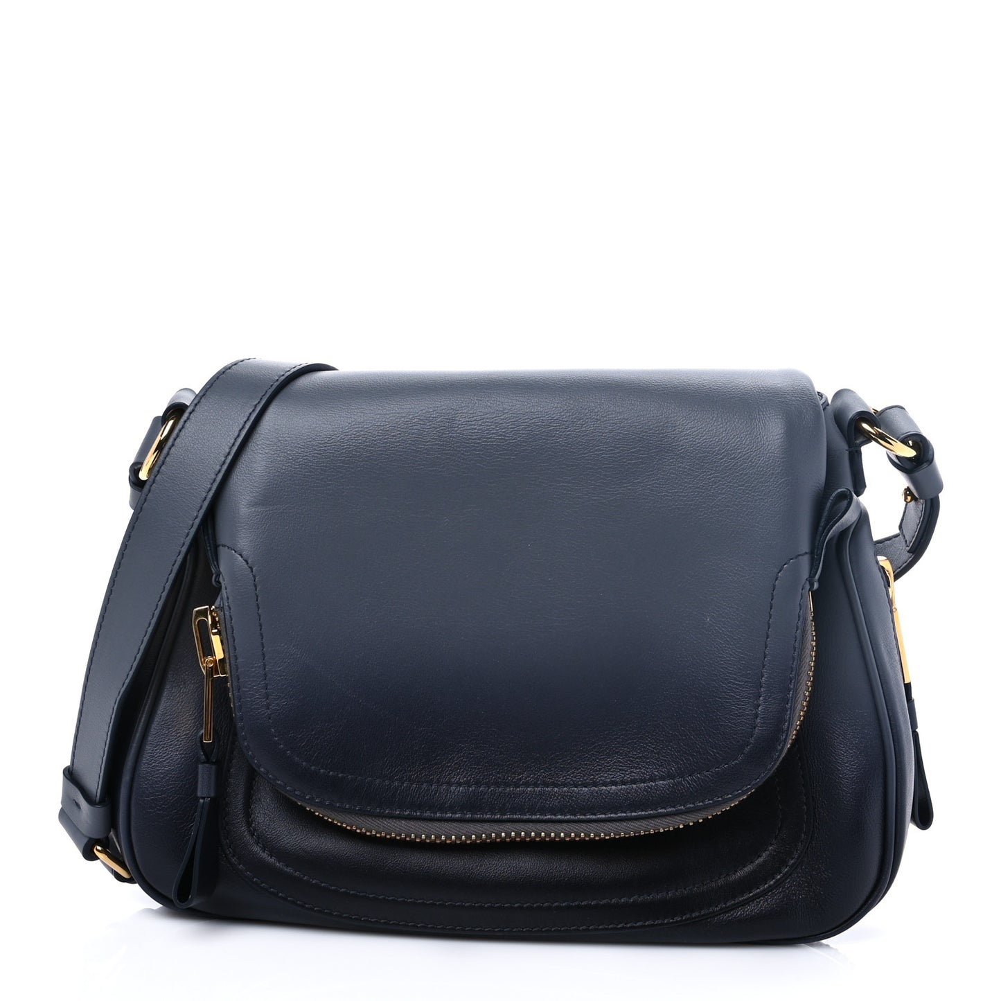 Calfskin Medium Jennifer Crossbody Bag Navy Blue