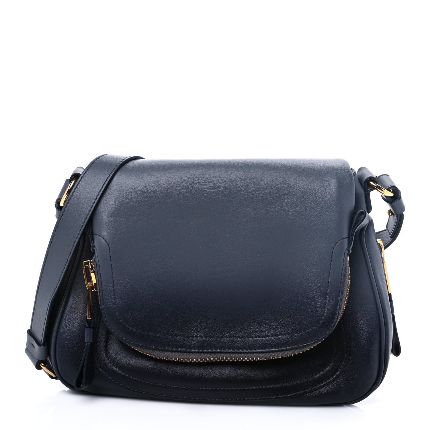 Tom Ford Calfskin Medium Jennifer Crossbody Bag Navy Blue 1 of 6