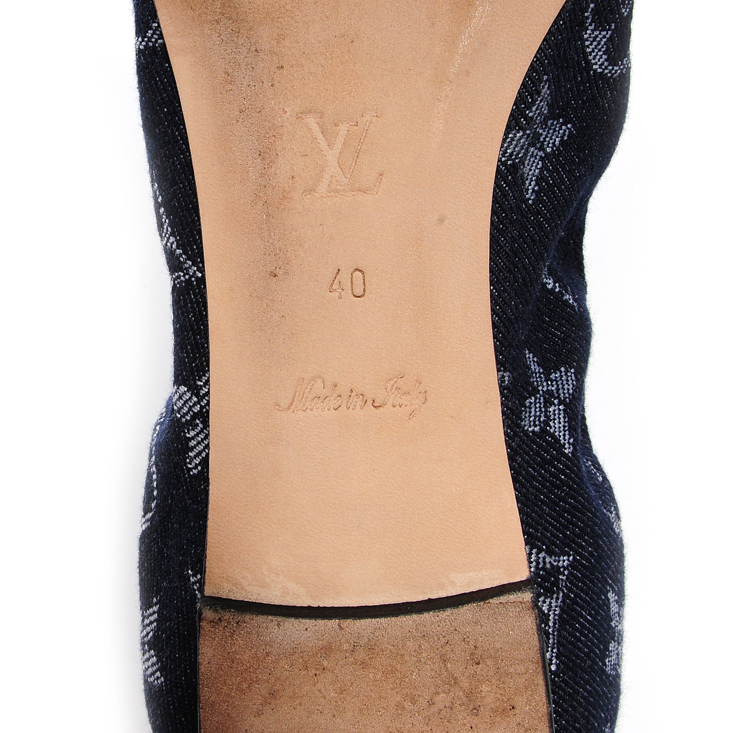 Louis Vuitton Monogram Denim Elba Ballerina Flats 40 US 10 6 of 7