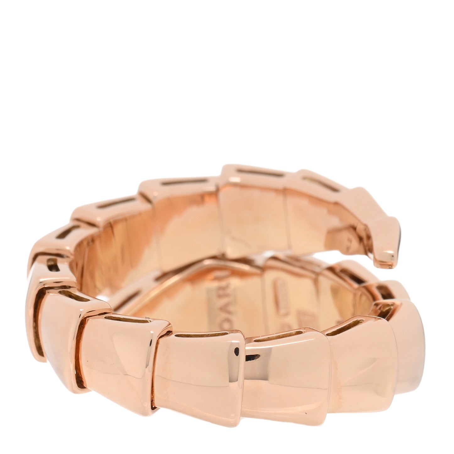 18K Rose Gold Diamond Serpenti Viper Ring M