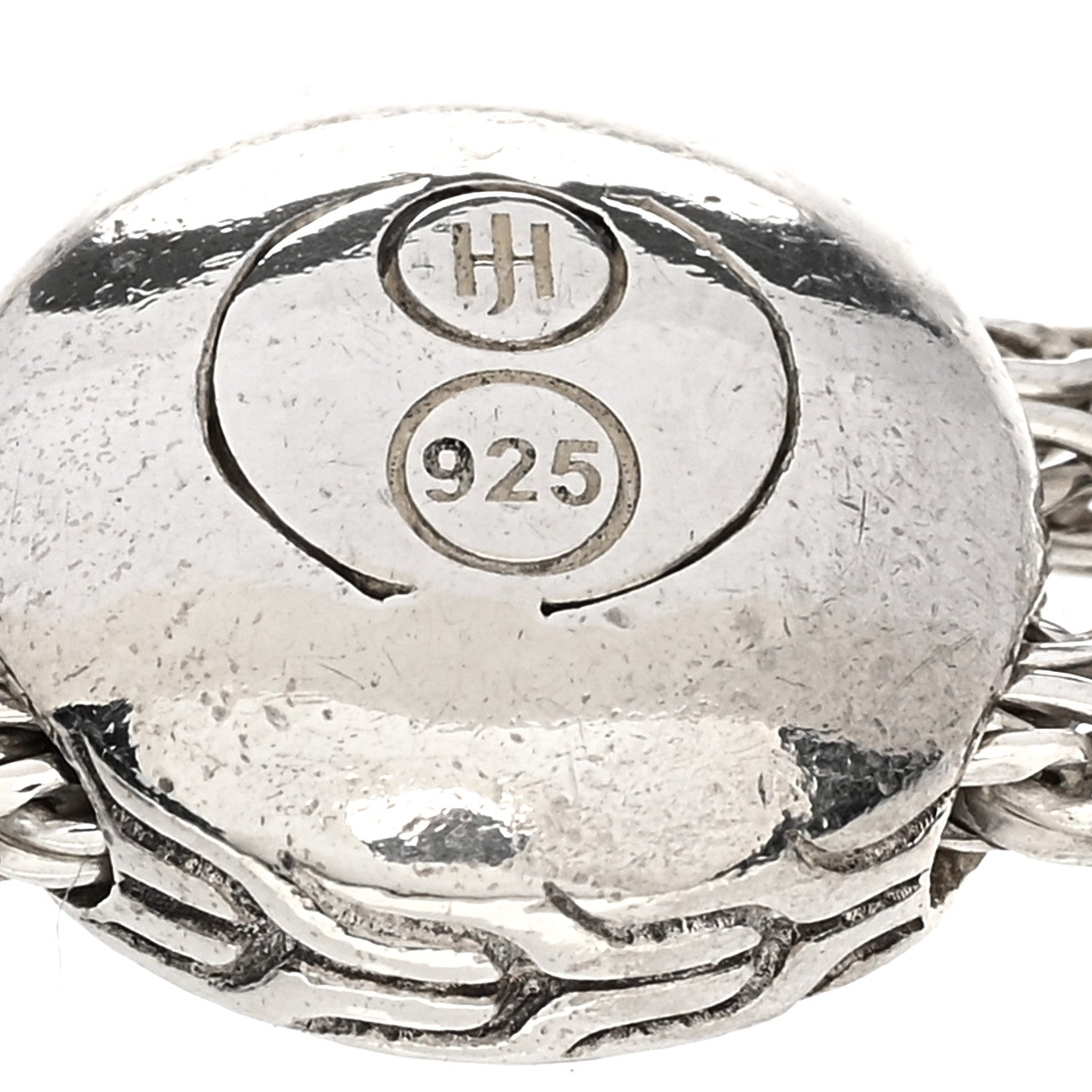 John Hardy Sterling Silver Diamond Classic Chain Round Pull Through Bracelet 3 of 3