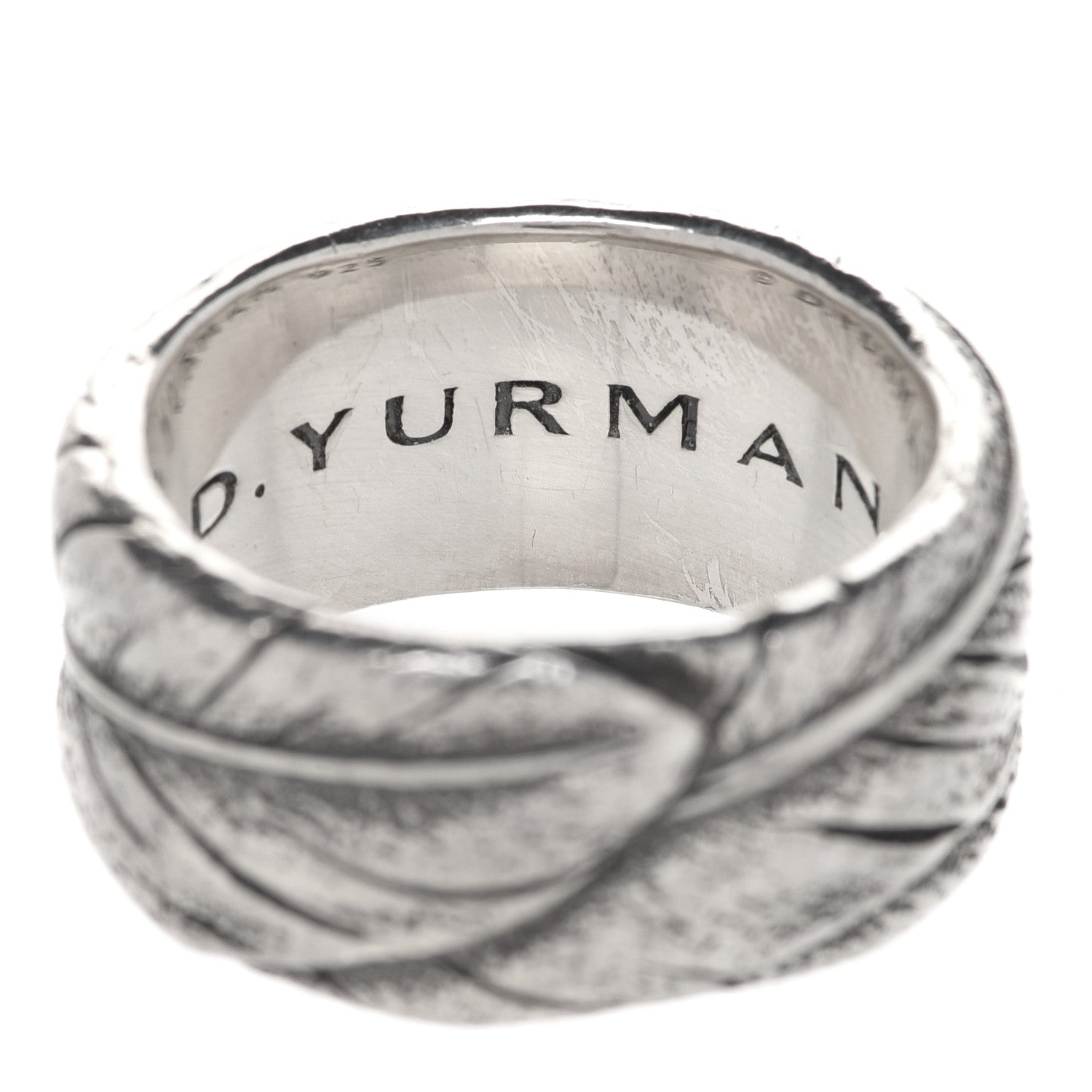 David Yurman Sterling Silver Feather Ring 57 8 4 of 5