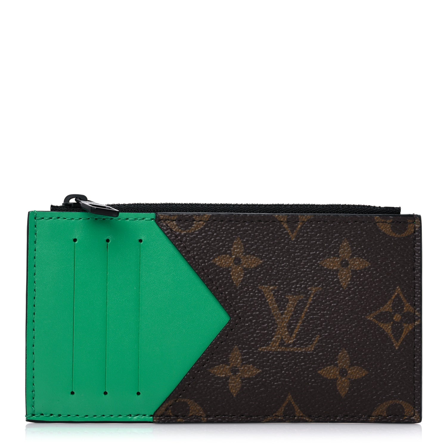 Louis Vuitton Monogram Taiga Coin Card Holder Green 1 of 7