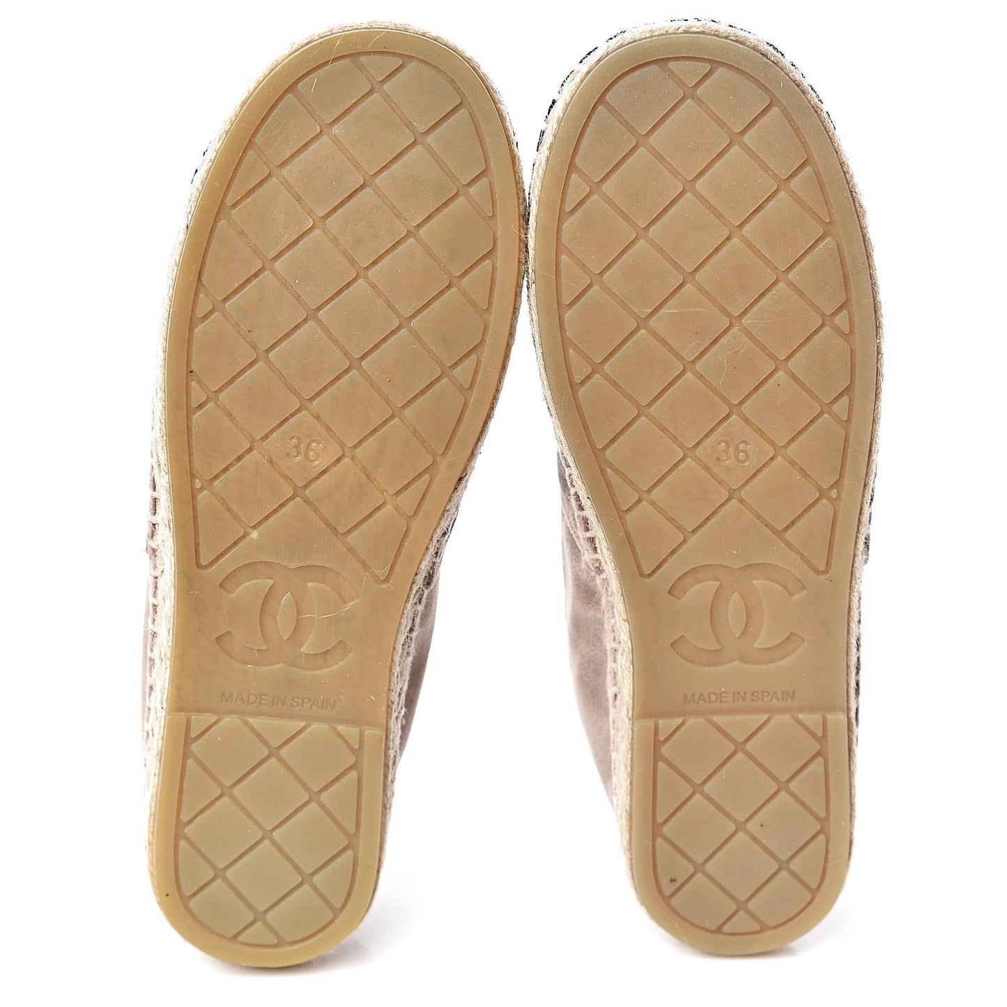 Velvet Logo Espadrilles 36 Beige Black