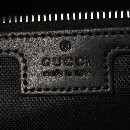 Gucci Soft GG Supreme Monogram Appia Calfskin Web Medium Carry On Duffle Bag Black Grey 5 of 10