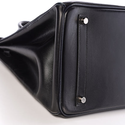 Hermes Box Birkin 35 Black Bleu Marine 36 of 42