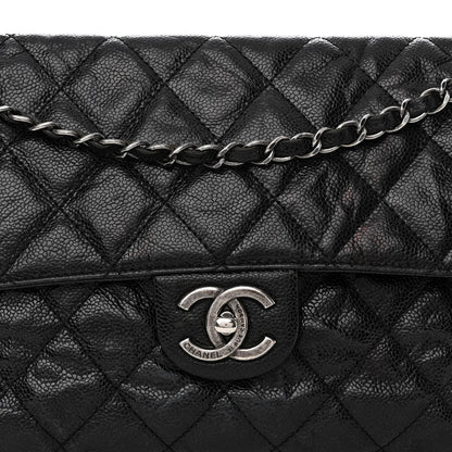 Chanel Crumpled Grained Calfskin Jumbo CC Crave Flap Black 8 of 10