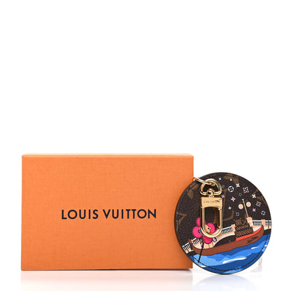 Louis Vuitton Monogram 2019 Christmas Animation Venice Bag Charm Key Ring Blue 5 of 5