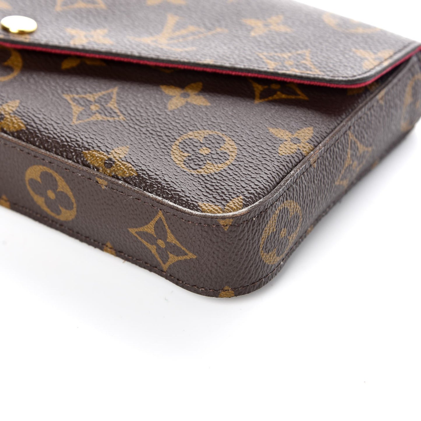 Monogram Pochette Felicie Chain Wallet Fuchsia