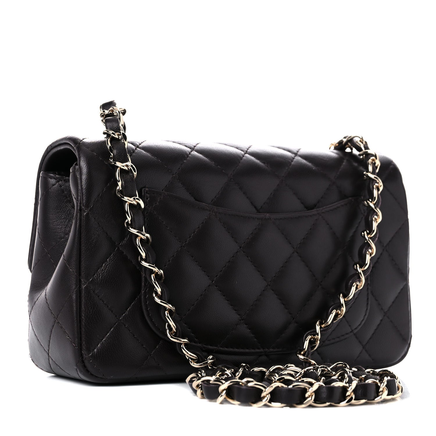 Chanel Lambskin Quilted Mini Rectangular Flap Dark Brown 3 of 11