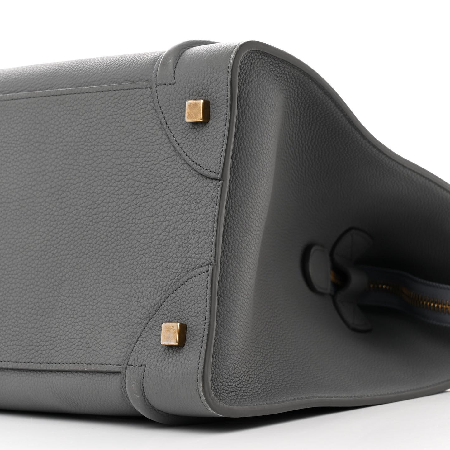 Drummed Calfskin Mini Luggage Kohl