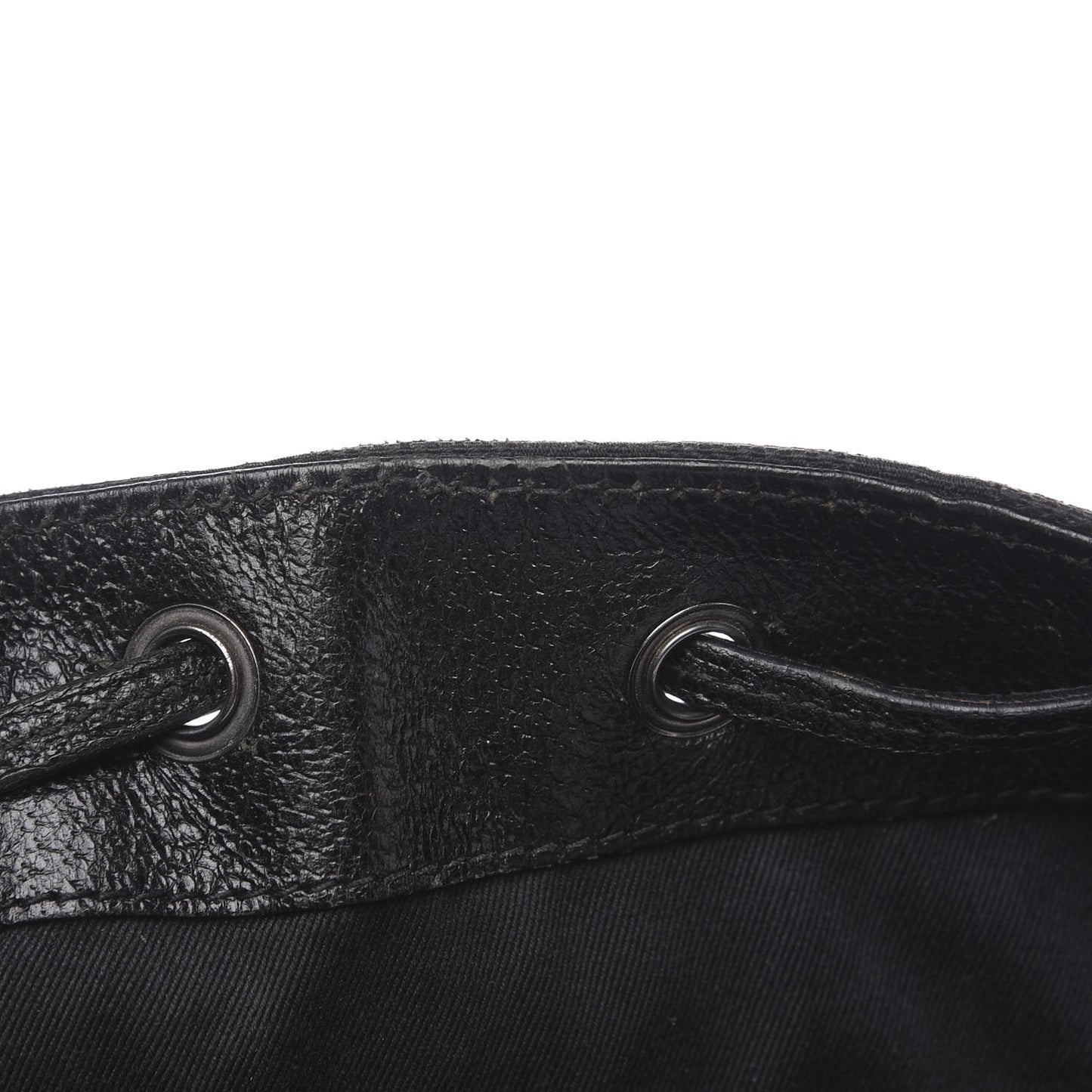 Monogram Drawstring Hobo Black
