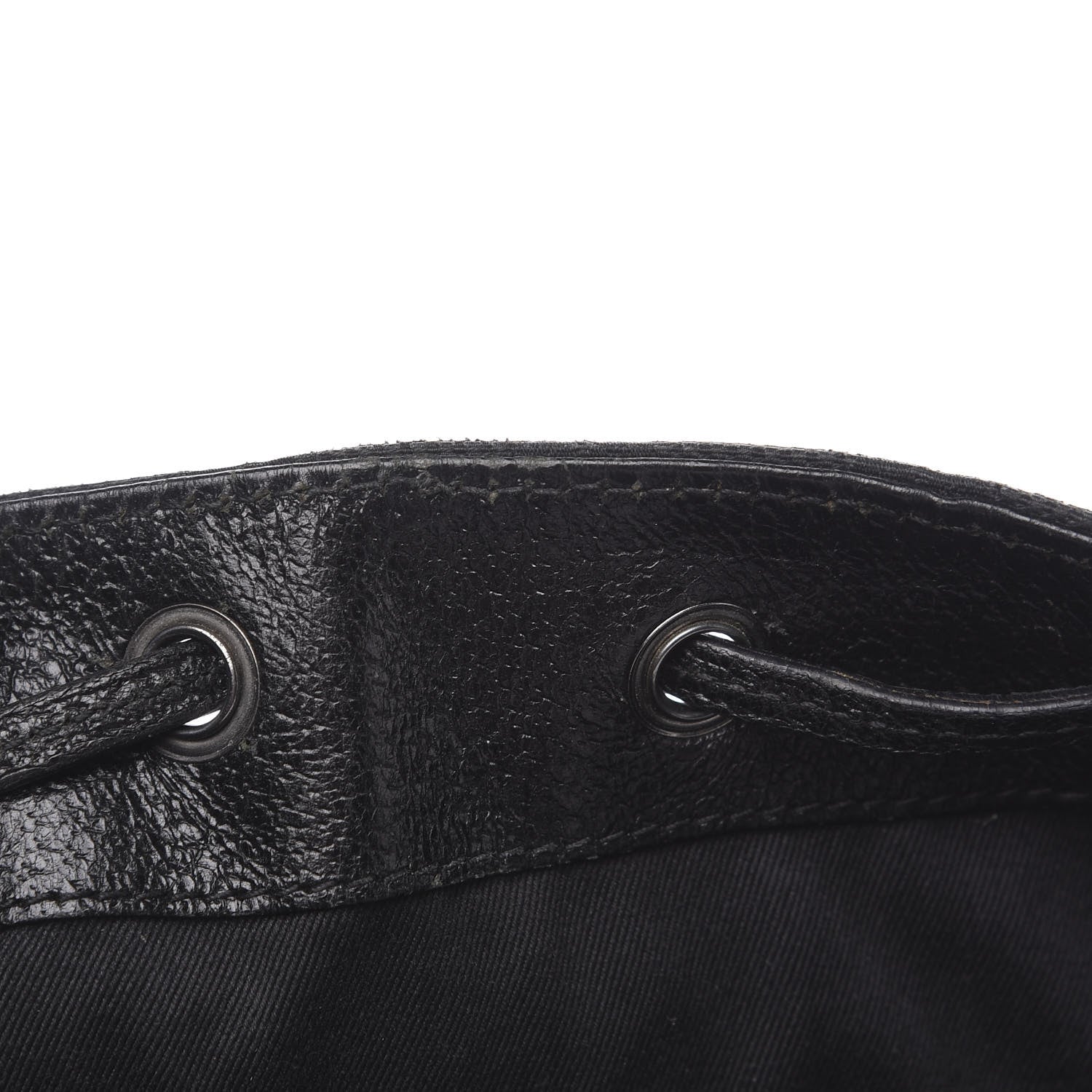 Gucci Monogram Drawstring Hobo Black 7 of 12