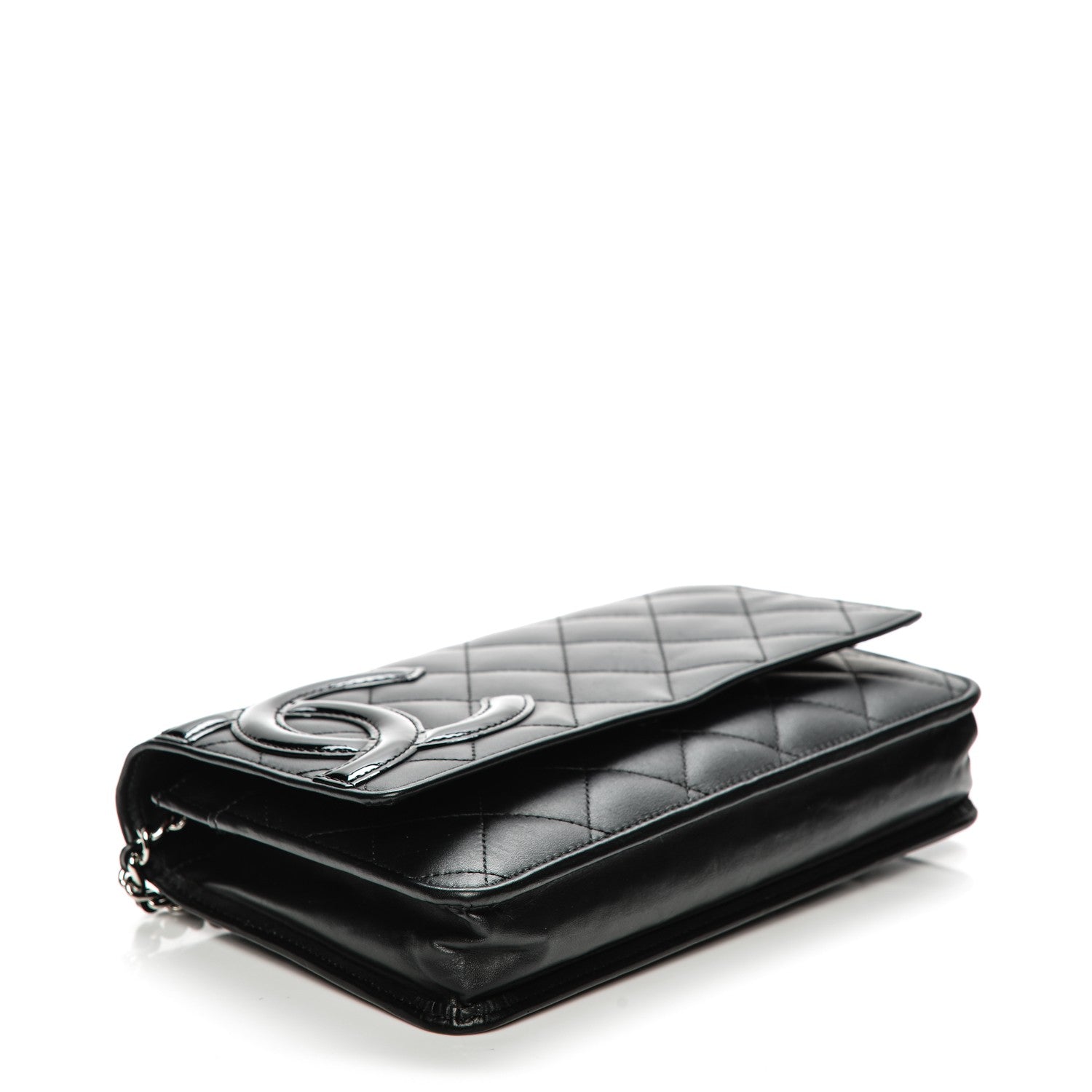 Chanel Calfskin Quilted Cambon Wallet On Chain WOC Black 4 of 7