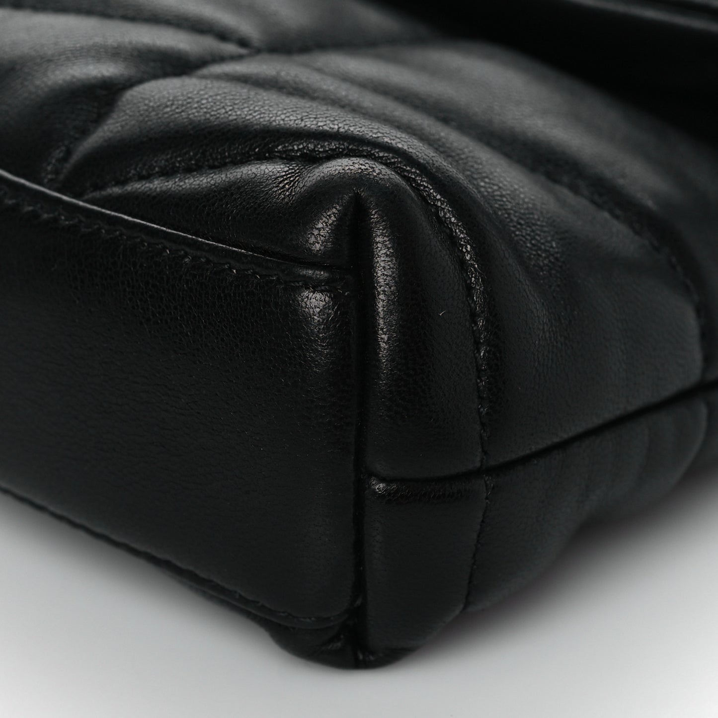 Lambskin Monogram Loulou Puffer Pouch Clutch Black