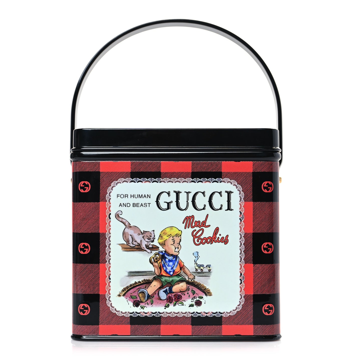 Metal Enamel Mad Cookies Top Handle Bag Multicolor