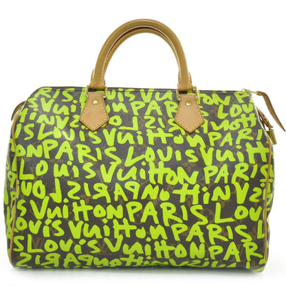 Louis Vuitton Monogram Graffiti Speedy 30 Green 1 of 9