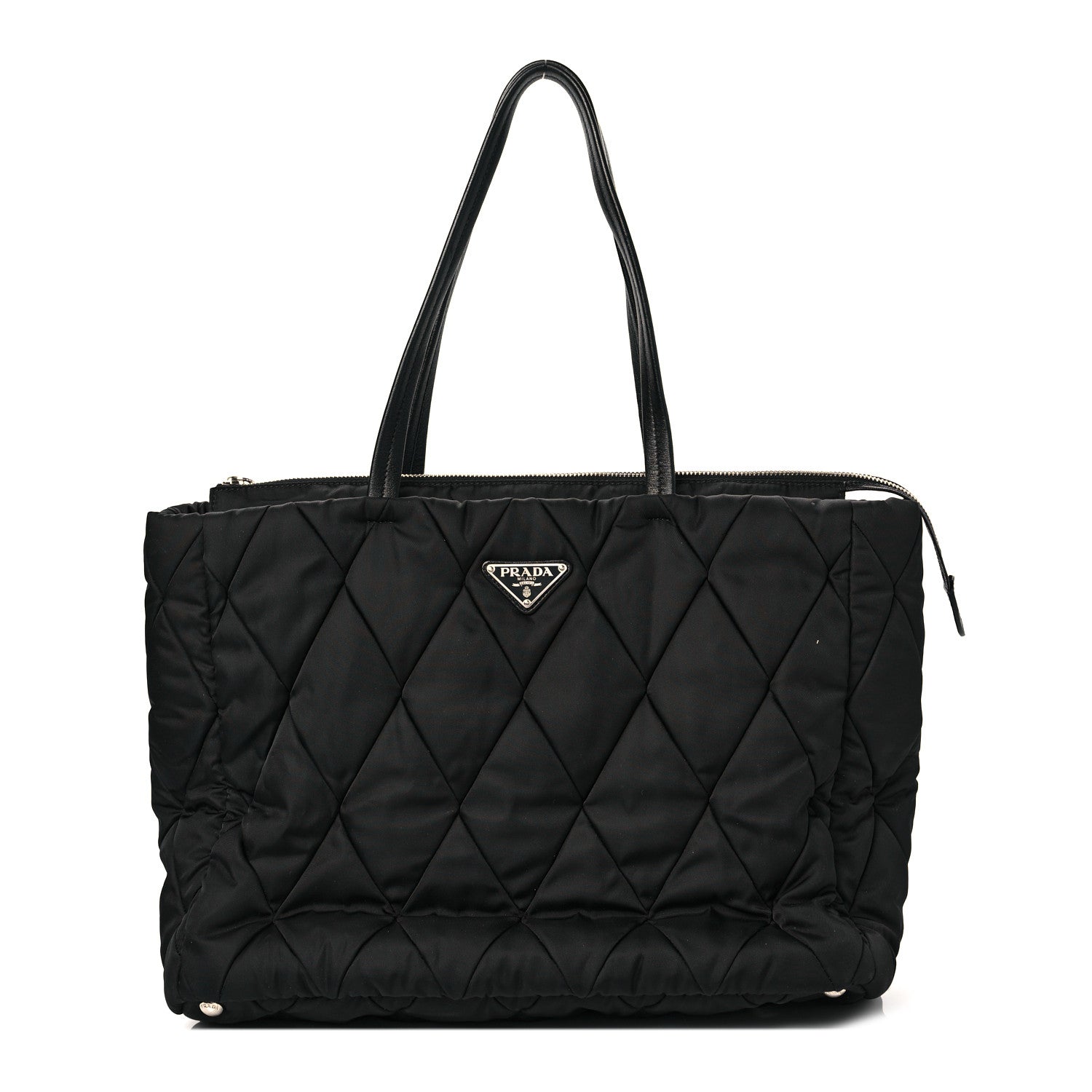 Prada Tessuto Nylon Quilted Shopping Tote Black 1 of 10
